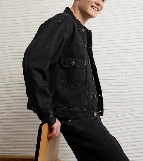 American Eagle Mens AE Denim Trucker Jacket - Image 4