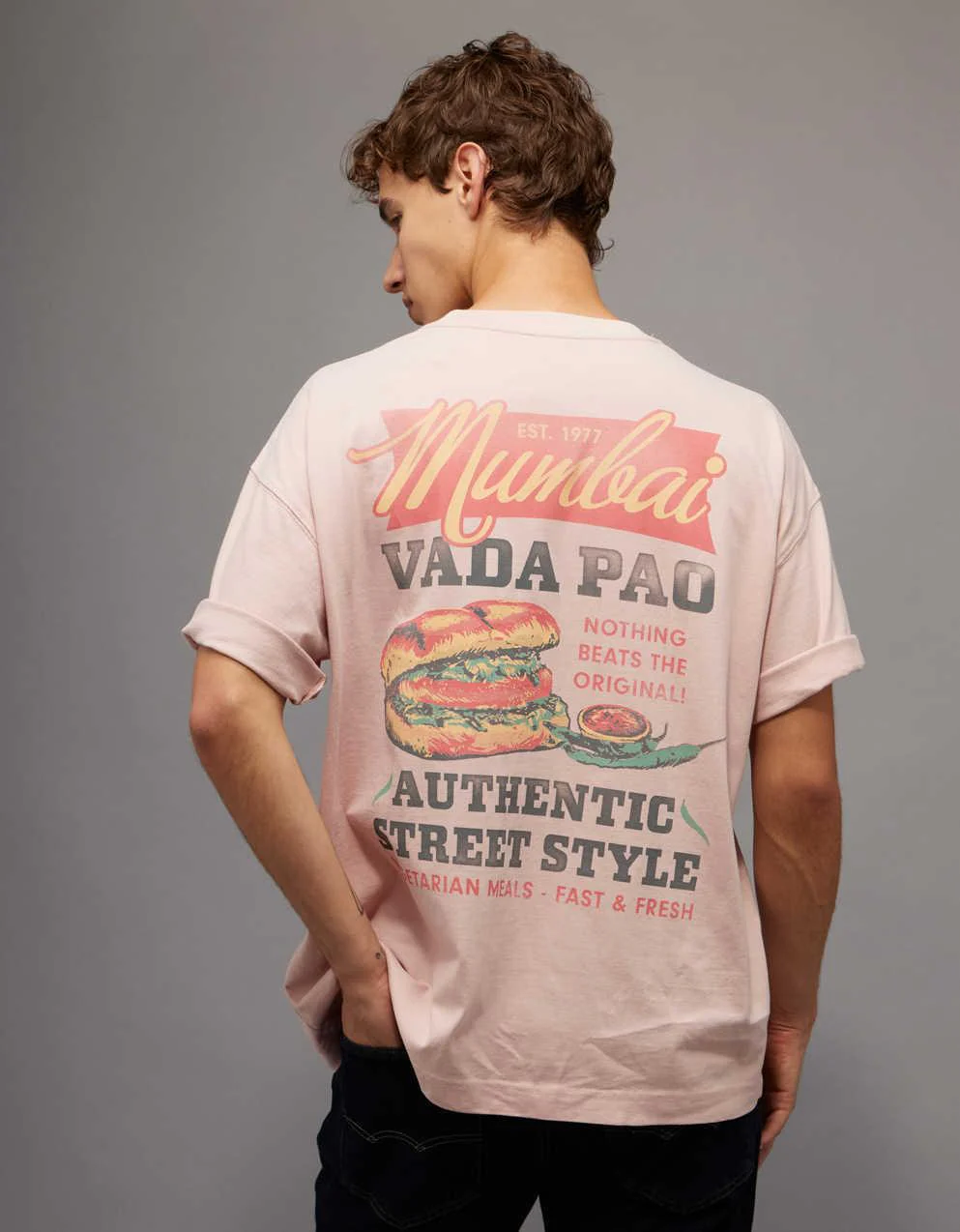 American Eagle Mens AE Relaxed Graphic Short Sleeve T-Shirt - Image 3