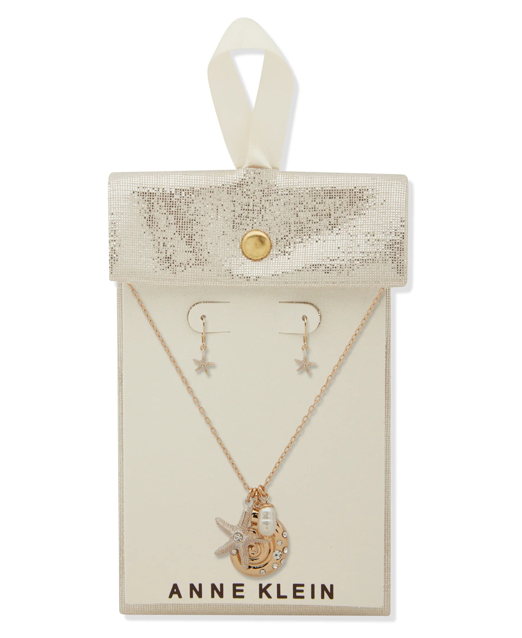 Anne Klein Ocean Charms Necklace & Earrings Set - Image 2