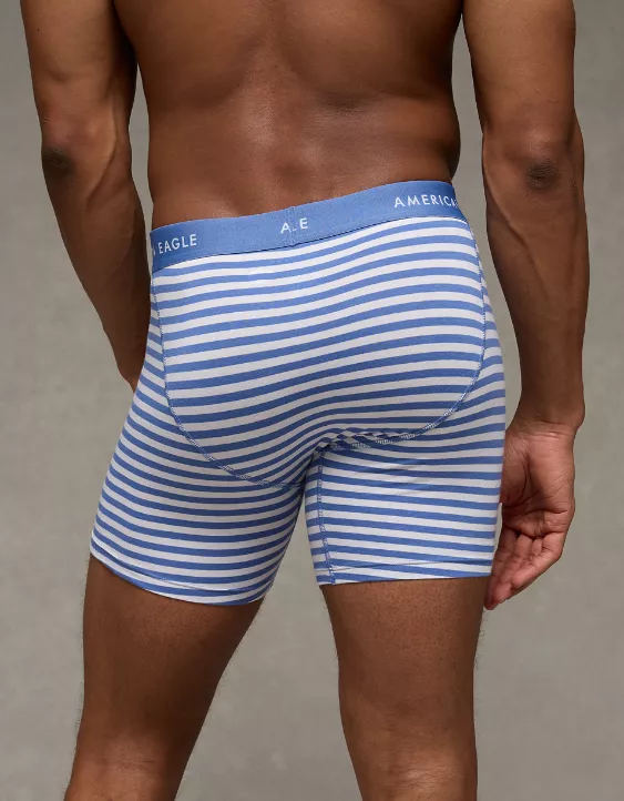 American Eagle Mens AEO 6" Classic Striped Boxer Briefs - Image 3