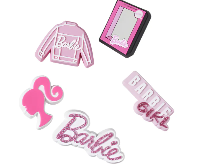 Crocs Barbie Pink Jibbitz Charms - 5 Pack