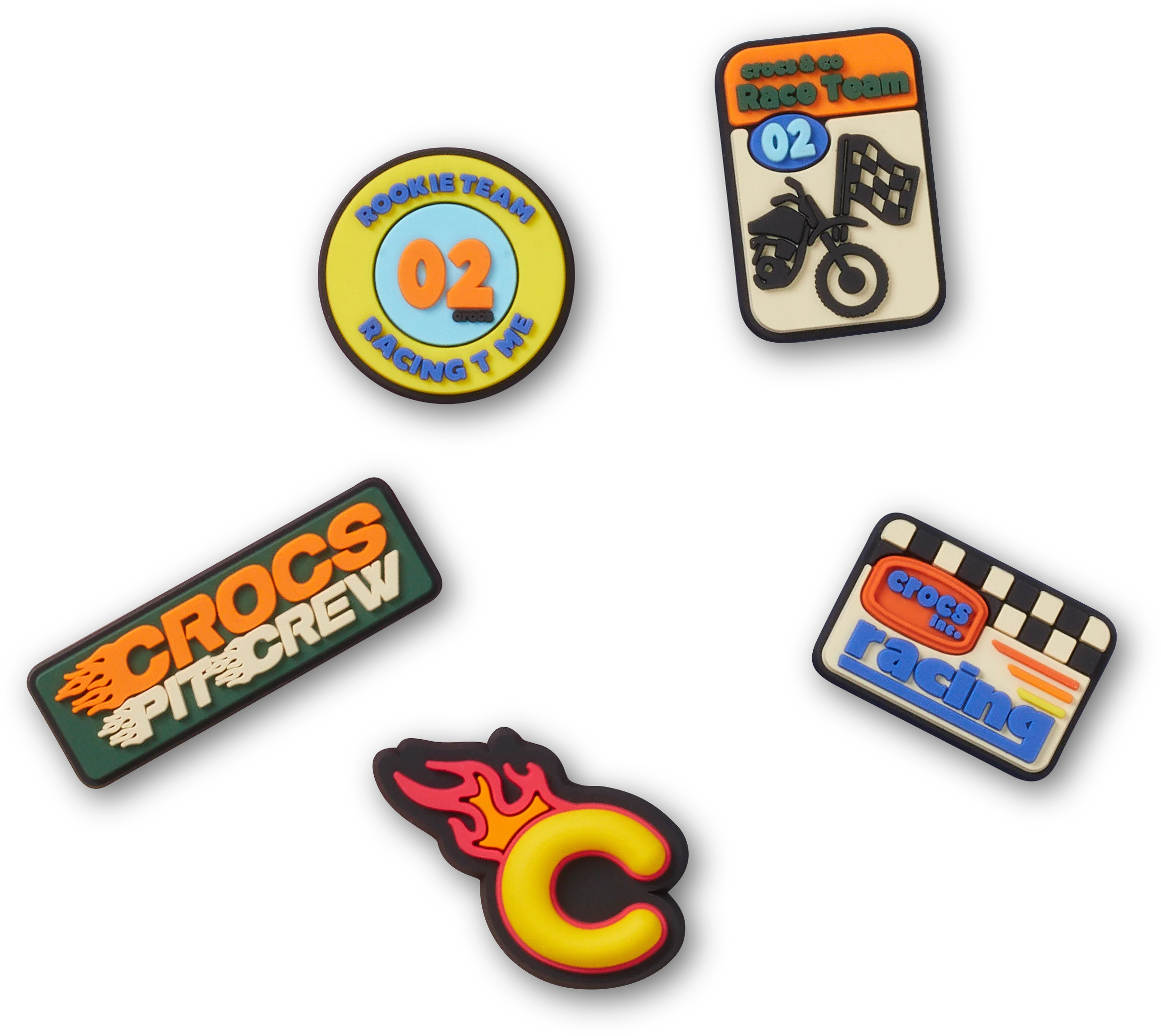 Crocs Motorcycle Racer Jibbitz Shoe Charm - 5 Pack