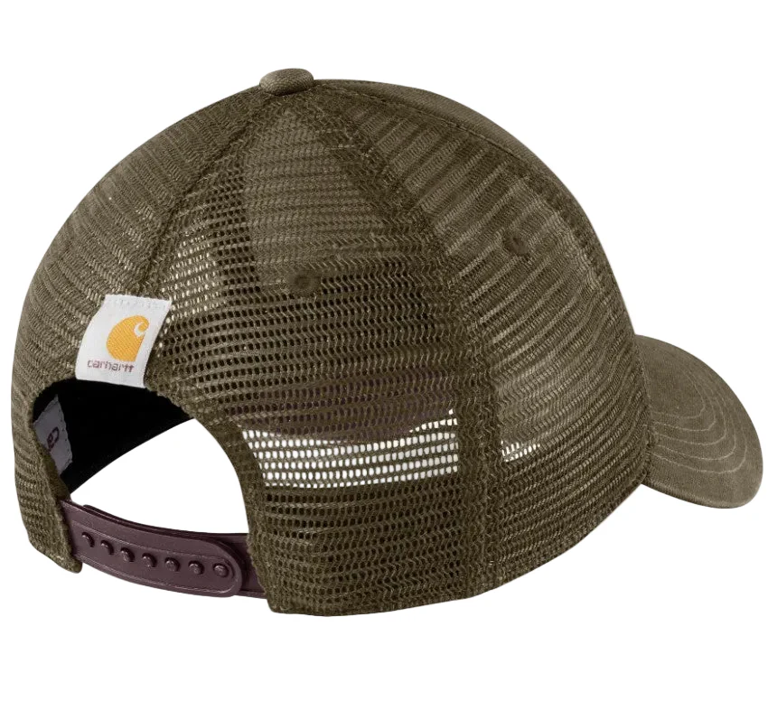 Carhartt Mens Canvas Mesh-Back Logo Graphic Cap - Image 2