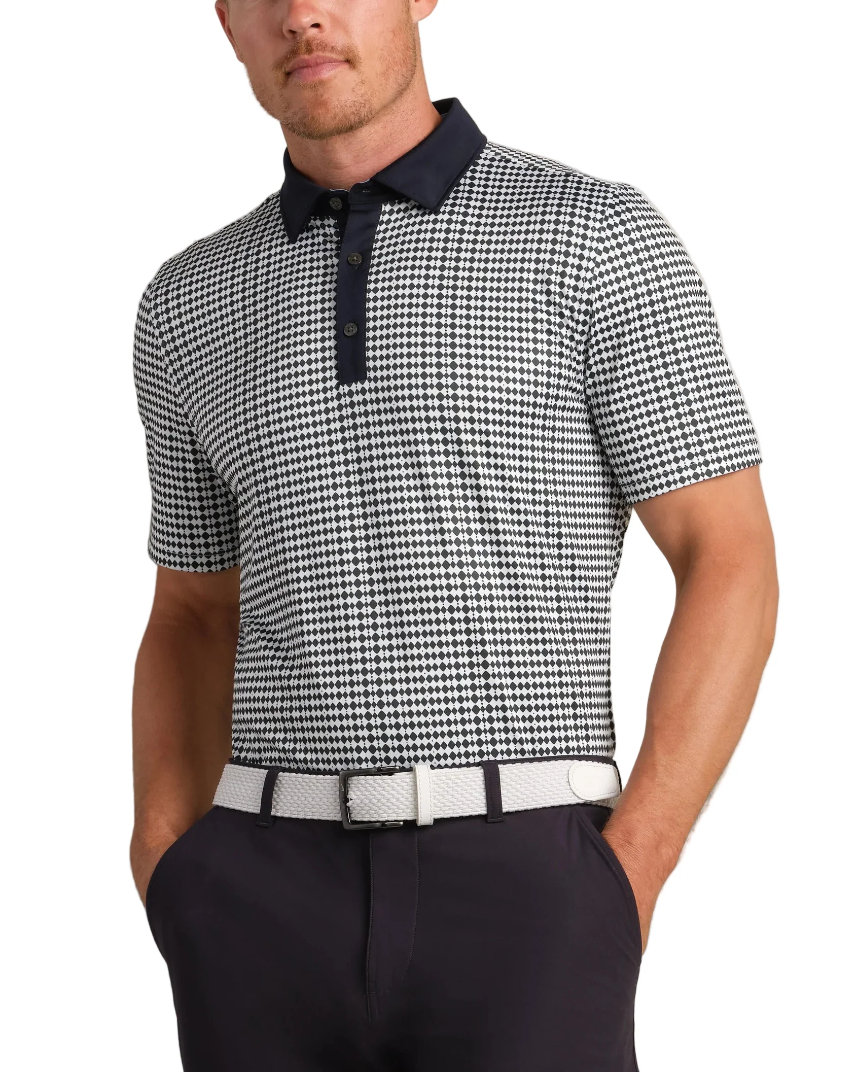 Rhone Mens Golf Sport Short Sleeve Polo Shirt - Image 2