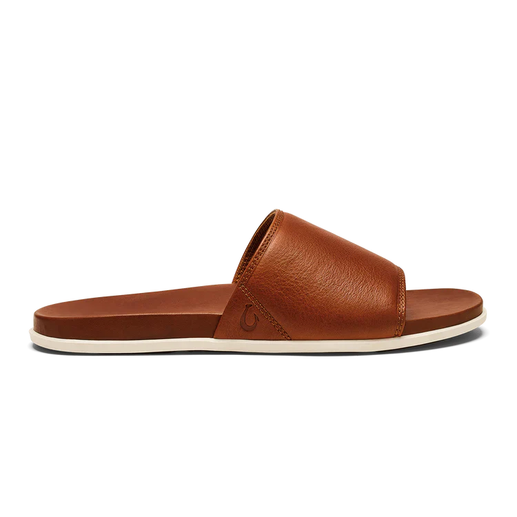 OluKai Mens ‘Ōlali Leather Slide Sandals