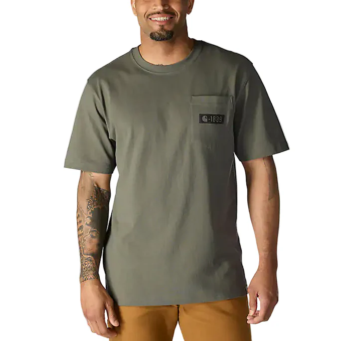 Carhartt Mens Loose Fit Heavyweight 1889 Short Sleeve Pocket T-Shirt - Image 3