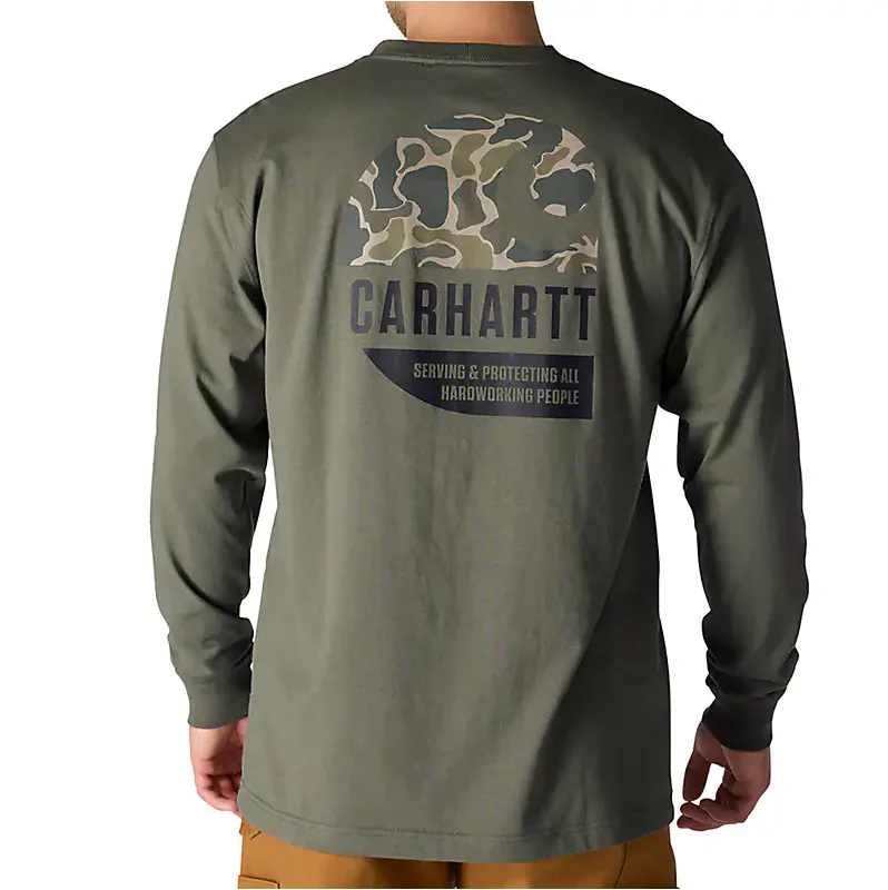 Carhartt Mens Loose Fit Heavyweight 1889 Long Sleeve Pocket T-Shirt - Image 4
