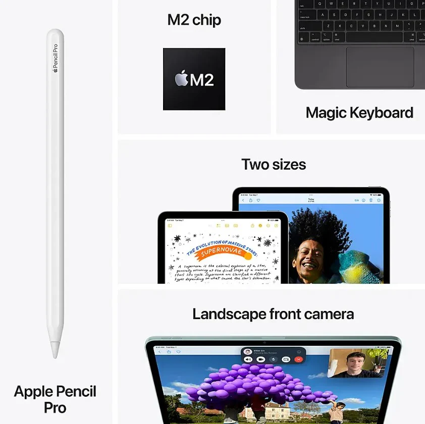 Apple 11-inch iPad Air M2 chip Built for Apple Intelligence Wi-Fi 1TB - Image 4