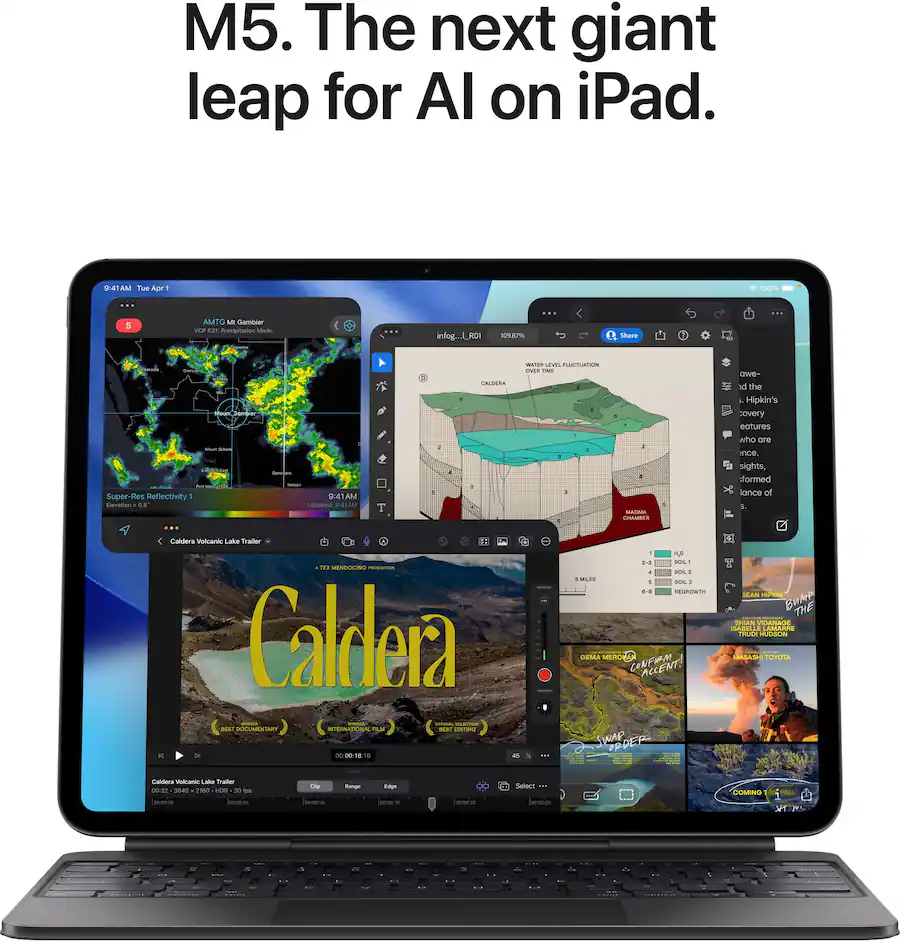 Apple 11-inch iPad Pro M5 Chip Wi-Fi + Cellular 2TB/OLED Nano-texture Glass - Silver - Image 3