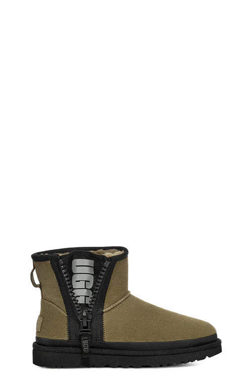 UGG Womens Classic Mini Zipper Tape Logo Boots - Image 2