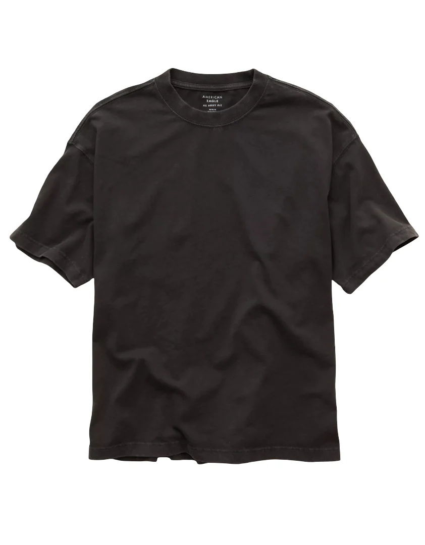 American Eagle Mens AE Boxy Fit Sueded Jersey Short Sleeve T-Shirt