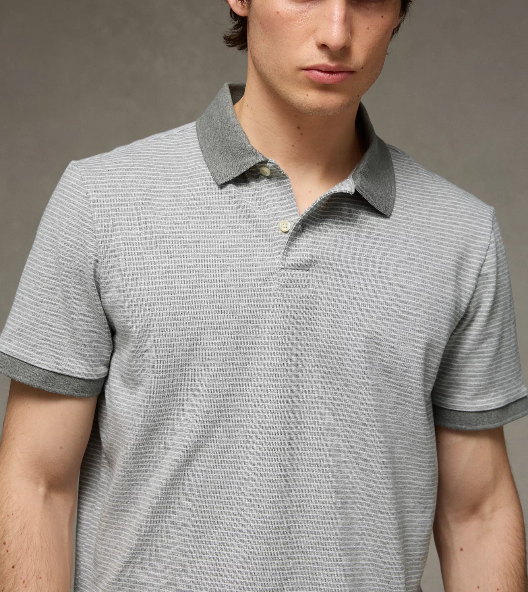 American Eagle Mens AE 24/7 Standard Fit Club Pique Polo Shirt - Image 3
