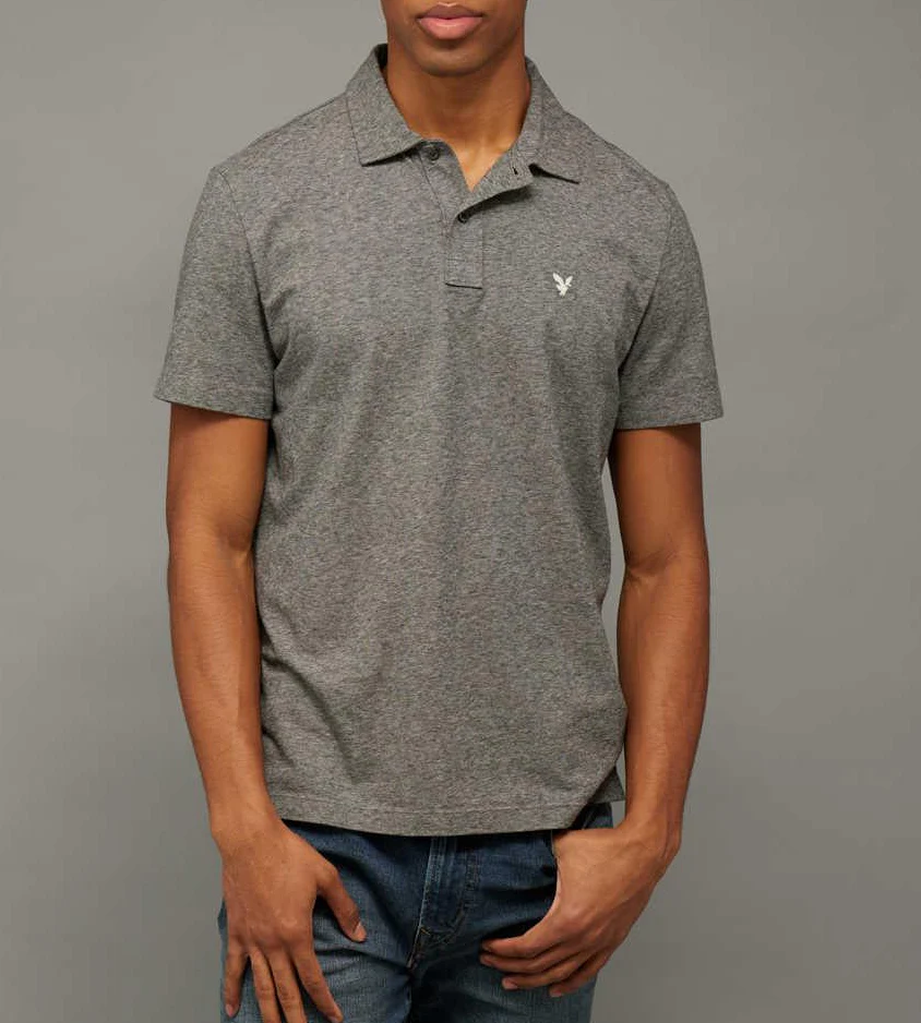 American Eagle Mens AE 24/7 Club Logo Polo Short Sleeve Shirt - Image 3