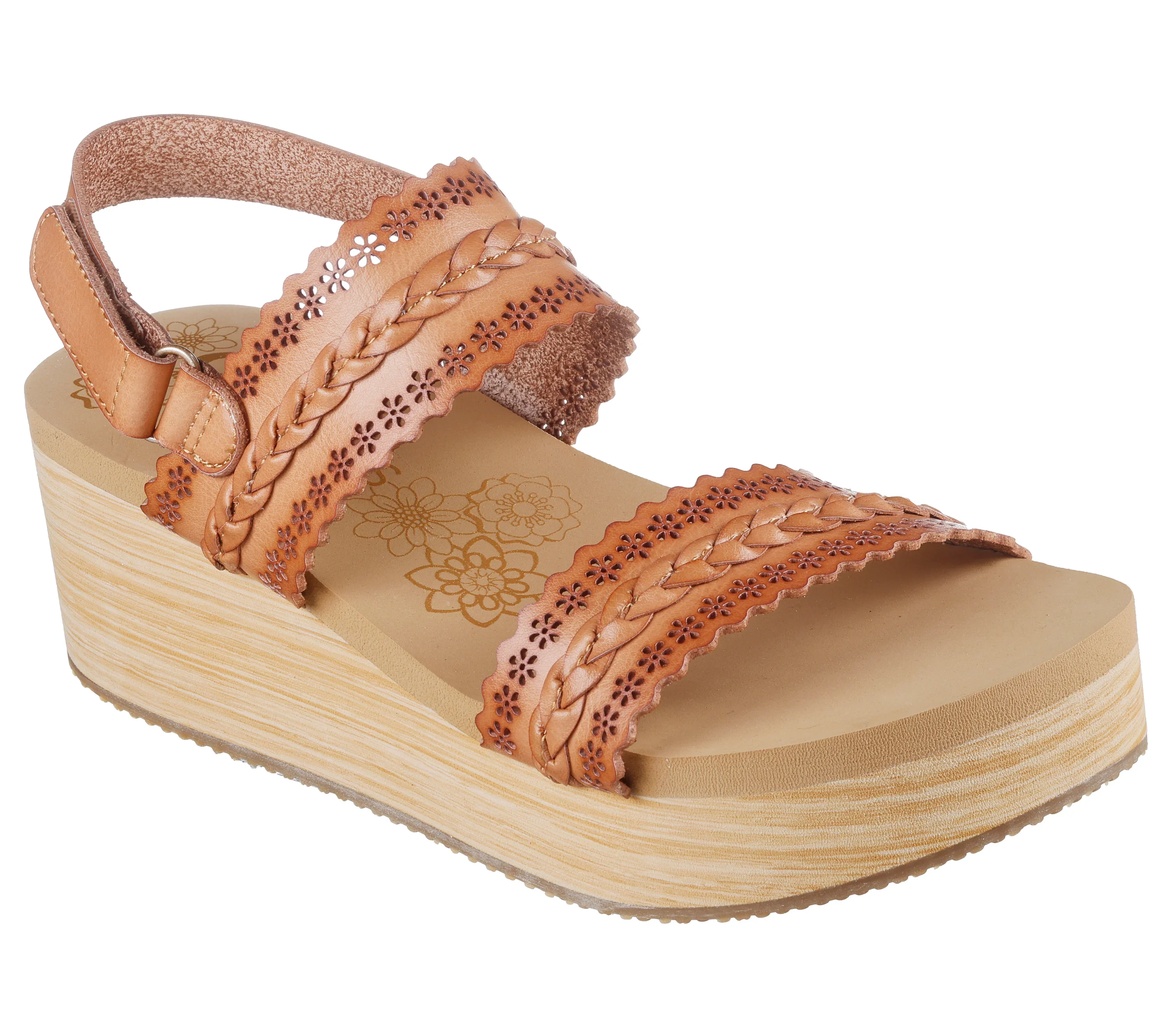 Skechers Womens Summers Coastal Stroll Wedge Sandals - Image 2