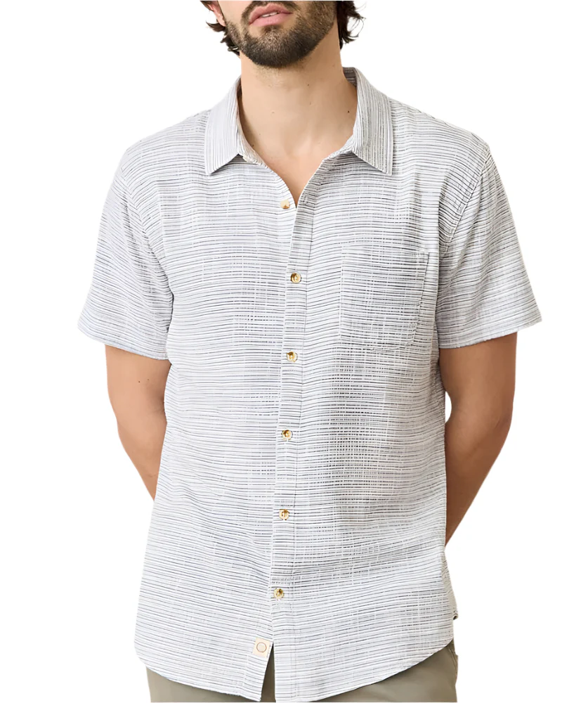 Marine Layer Mens Selvage Classic Stretch Short Sleeve Button Down Shirt - Image 2