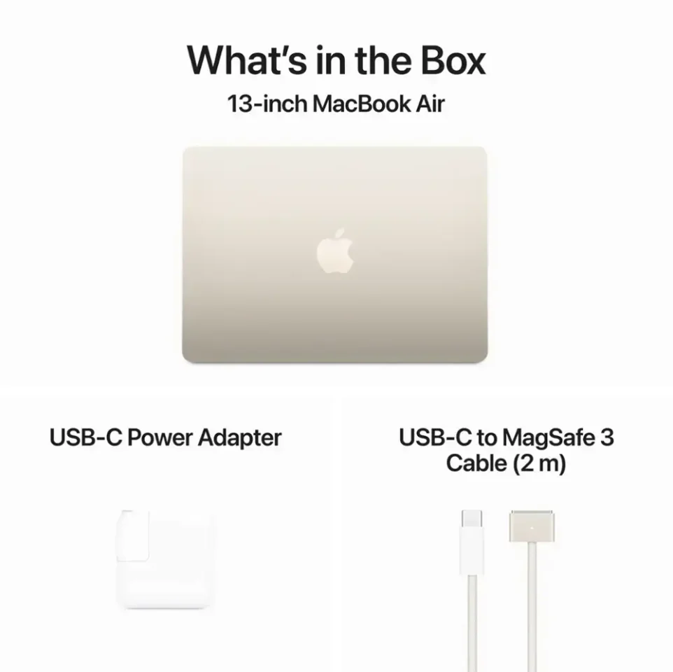 Apple MacBook Air 13" Apple M3 Chip Built for Apple Intelligence - 24GB Memory - 512GB SSD - Starlight - Image 7