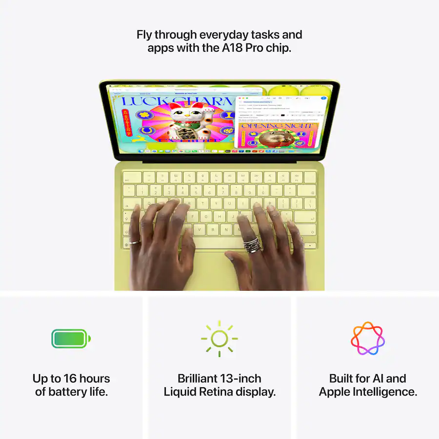 Apple 13-inch Macbook Neo Apple A18 Pro 6-core CPU 5-core GPU 8GB Memory 512GB SSD-Touch ID Silver - Image 4