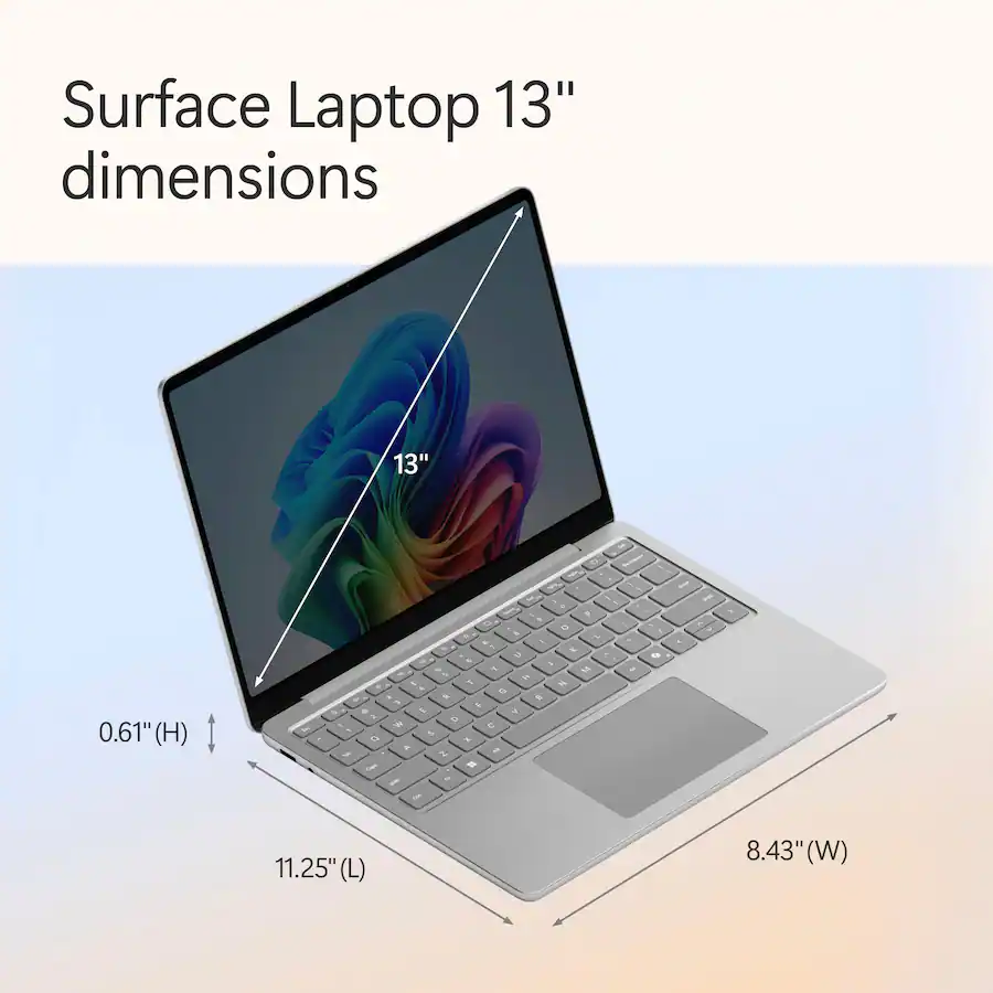 Microsoft Surface Laptop Copilot+ PC 13, Snapdragon X Plus 8-Core, 16GB RAM, 512GB UFS, Platinum - Image 10