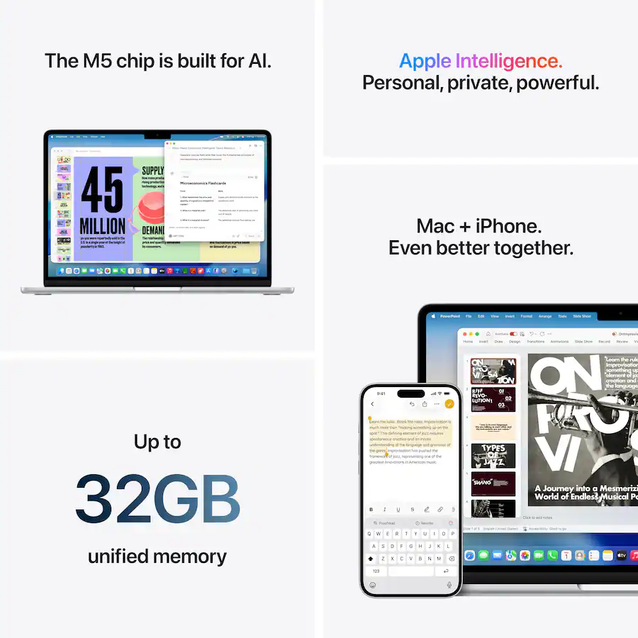 Apple 13-inch MacBook Air M5 10-core CPU 8-core GPU 16GB Memory 512GB SSD-Starlight - Image 5