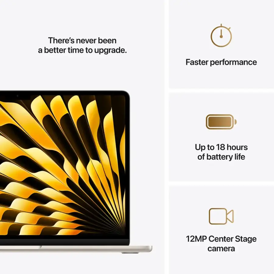 Apple MacBook Air 13-inch Laptop - Apple M4 chip Built for Apple Intelligence - 16GB Memory - 256GB SSD - Starlight - Image 4
