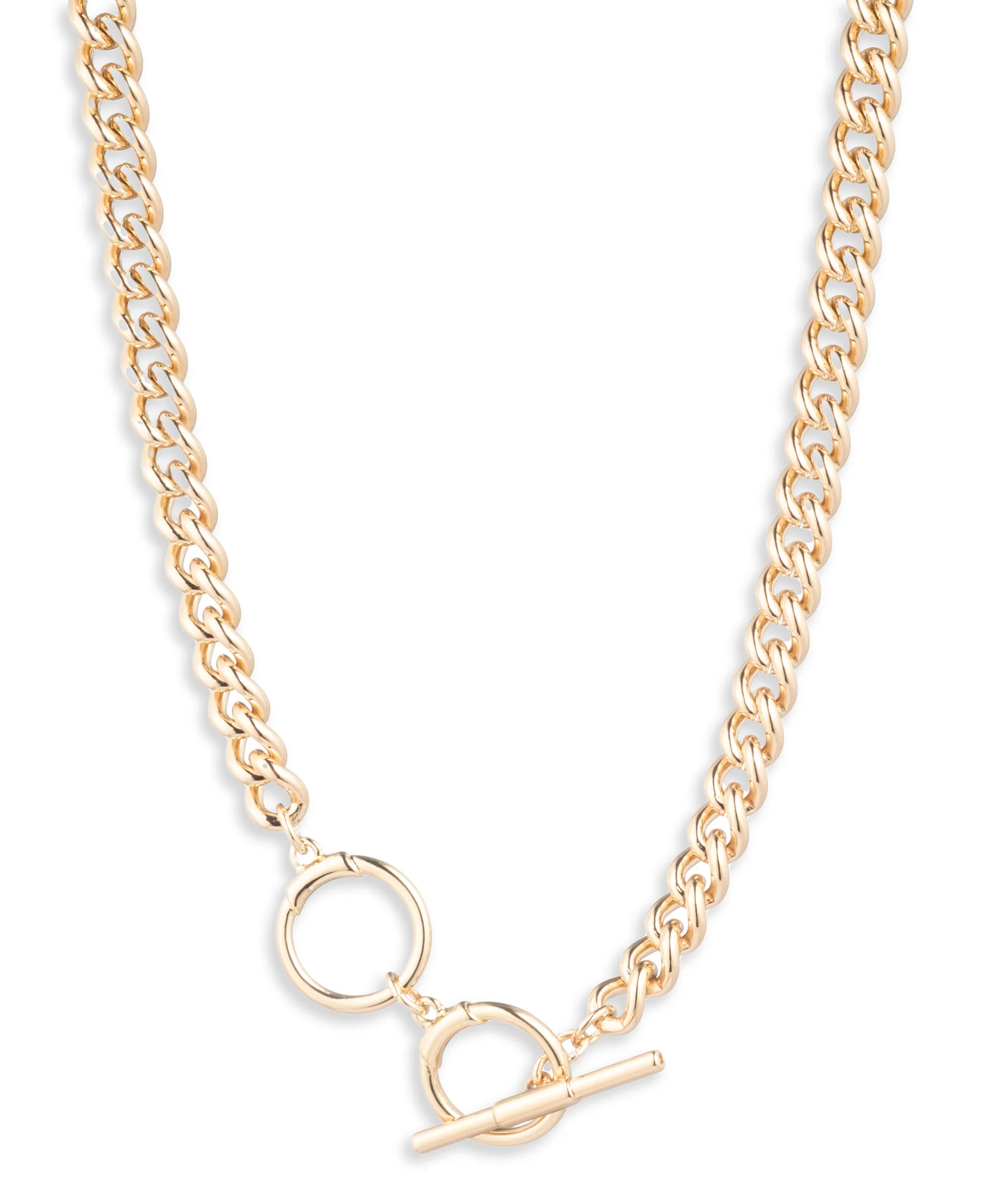 Lauren Ralph Lauren Gold-Tone Curb Collar Chain Necklace - Image 2