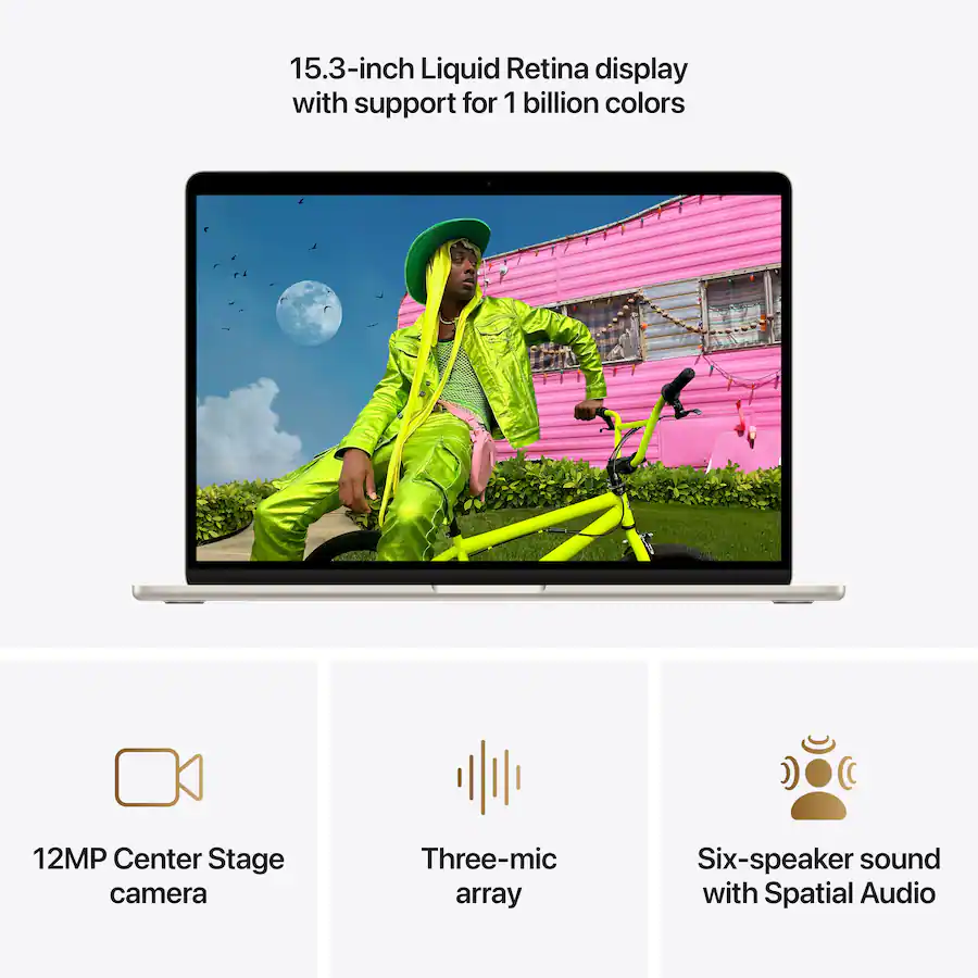 Apple 15-inch MacBook Air M5 10-core CPU 10-core GPU 16GB Memory 1TB SSD-Starlight - Image 4