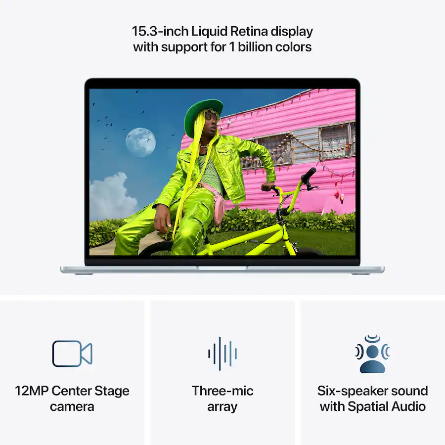 Apple 15-inch MacBook Air M5 10-core CPU 10-core GPU 16GB Memory 512GB SSD-Sky Blue - Image 4