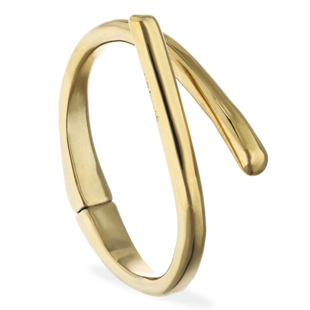 UNOde50 Gold Alloy Tubular Shaped Bangle Bracelet - Medium - Image 2