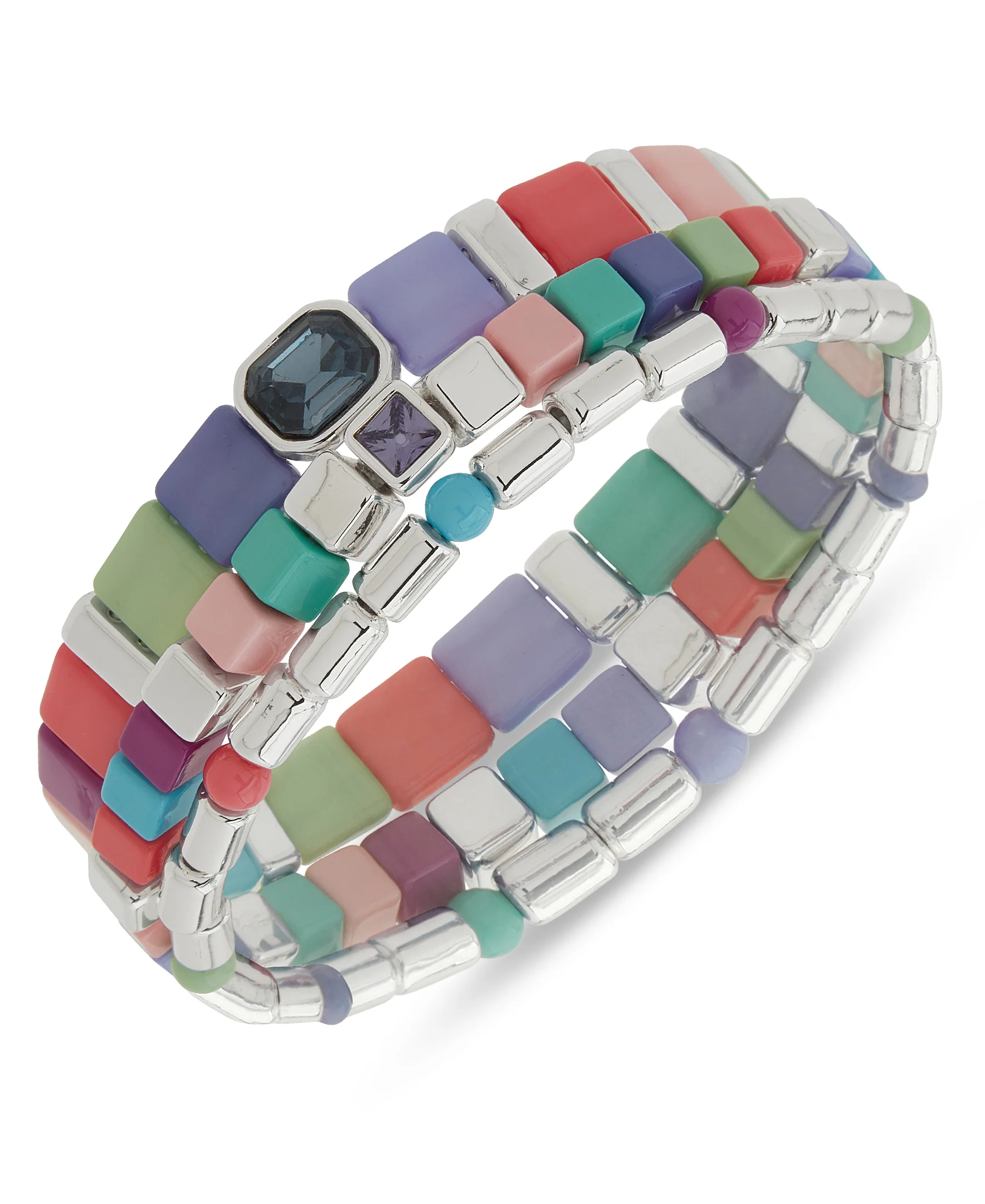 Nine West 3 Row Beaded Stretch Bracelet