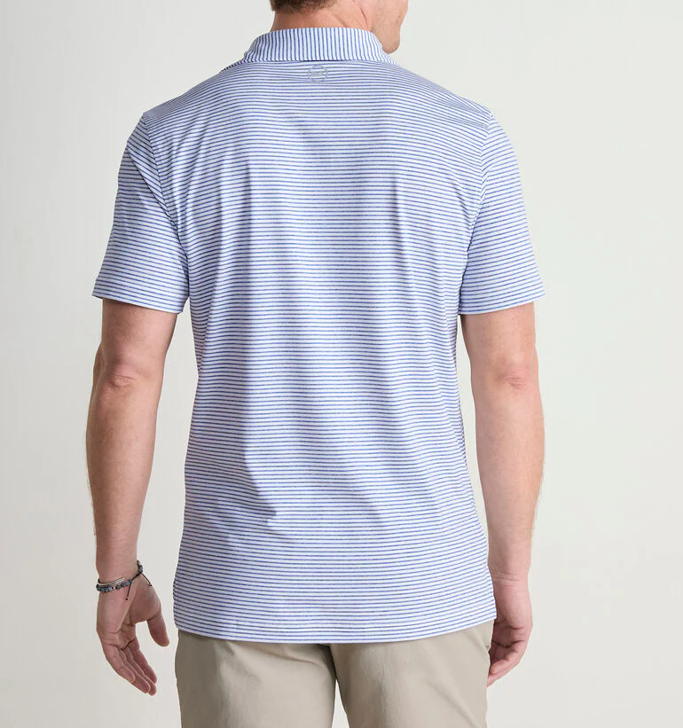 Vineyard Vines Mens Performance Bradley Stripe Sankaty Polo Short Sleeve Shirt - Image 4