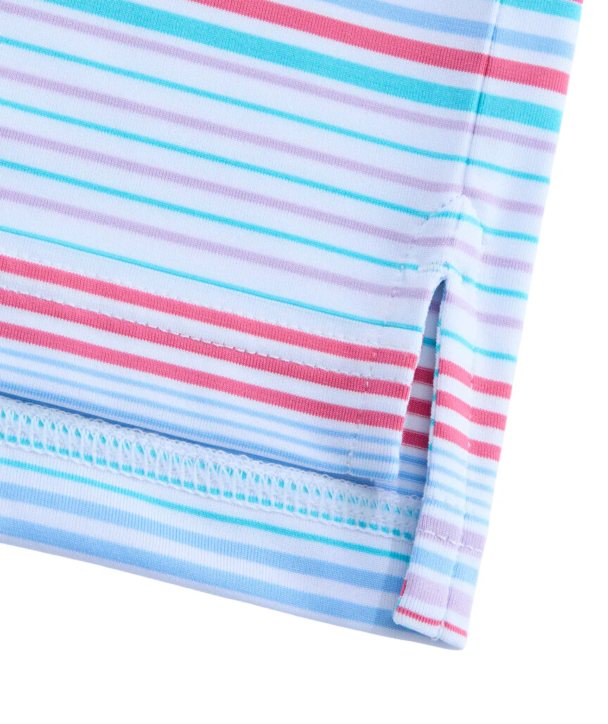 Vineyard Vines Mens Performance Conch Stripe Sankaty Short Sleeve Polo Shirt - Image 5