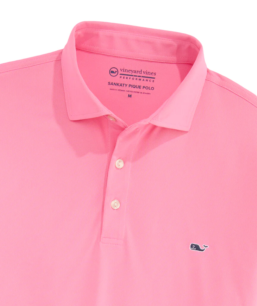 Vineyard Vines Mens Performance Pique Sankaty Short Sleeve Polo Shirt - Image 3