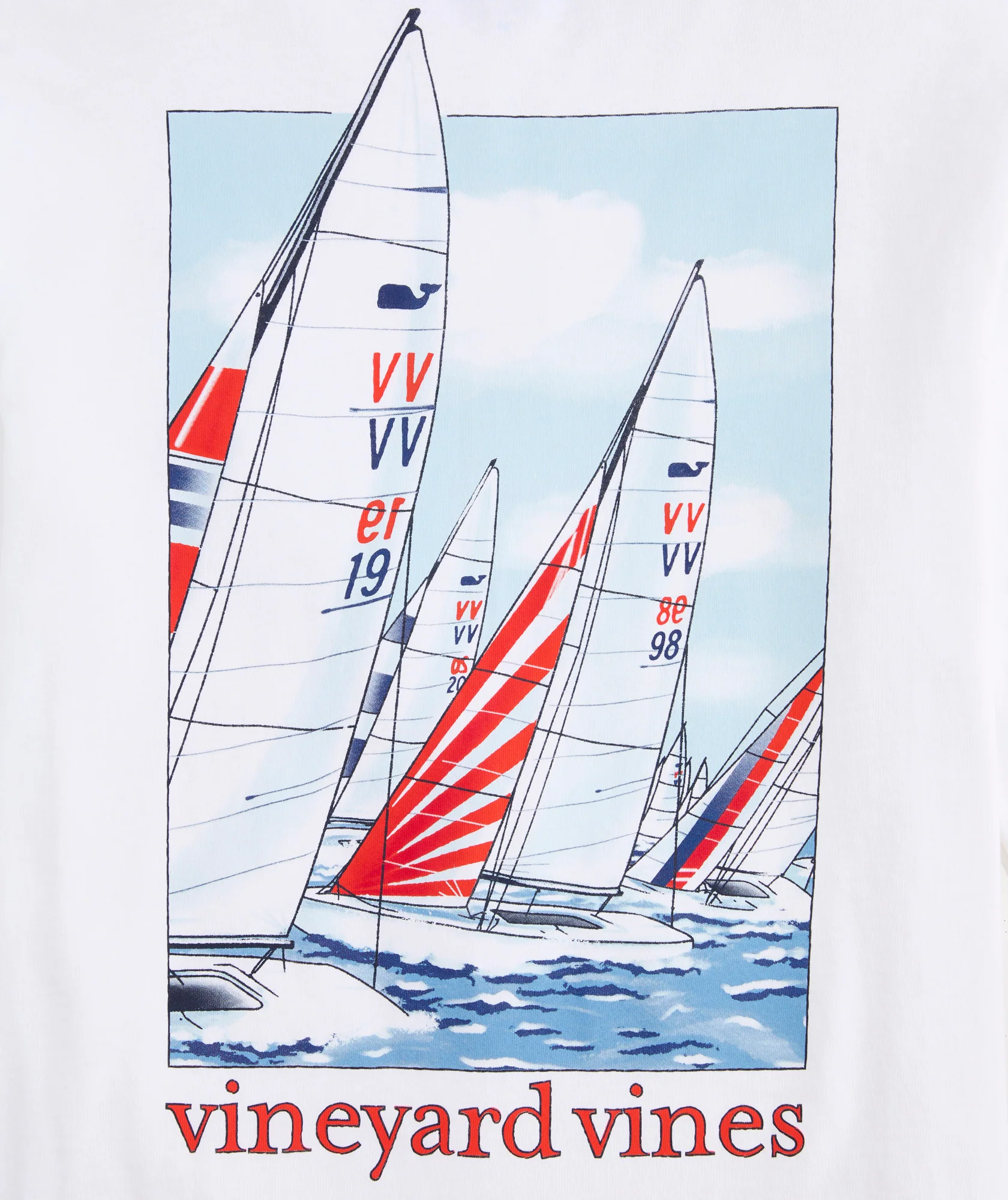 Vineyard Vines Mens Painted Sailboat Race Long-Sleeve T-Shirt - Image 2
