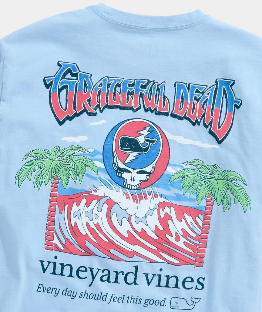 Vineyard Vines X Grateful Dead Mens EDSFTG Pocket Short Sleeve T-Shirt - Image 3