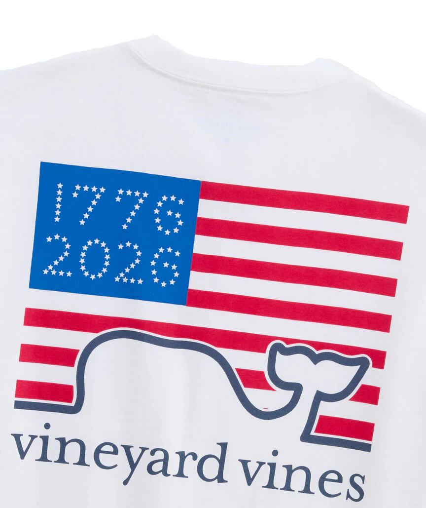 Vineyard Vines Mens 1776 To 2026 Flag Short-Sleeve Pocket T-Shirt - Image 4