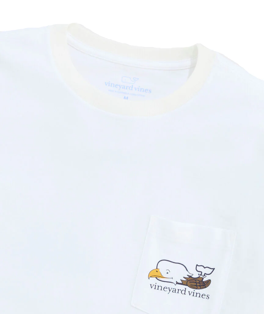 Vineyard Vines Mens Bald Eagle Whale Short-Sleeve Pocket T-Shirt - Image 4
