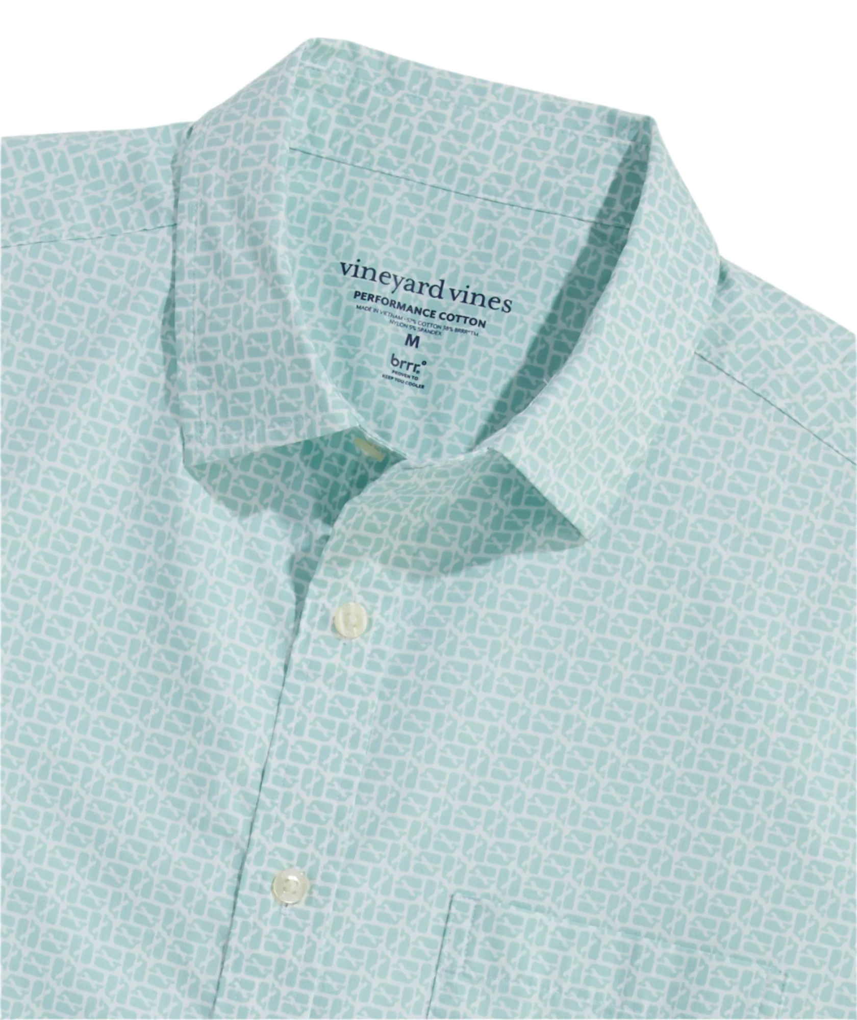 Vineyard Vines Mens Puzzle Whale Performance Cotton Short Sleeve Shirt - Image 4