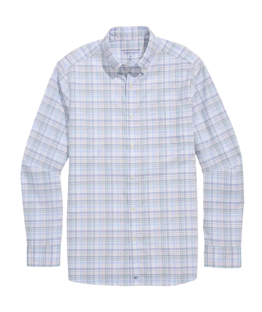 Vineyard Vines Mens Performance Cotton Seven Mile Plaid Button-Up Shirt - Image 2