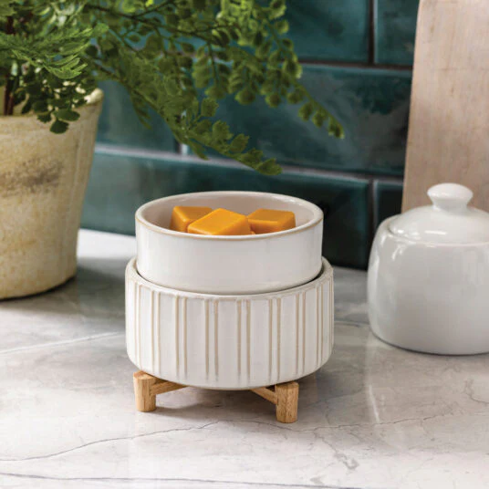 Candle Warmers Etc. Ceramic & Wood 2-In-1 Classic Fragrance Warmer - Image 2