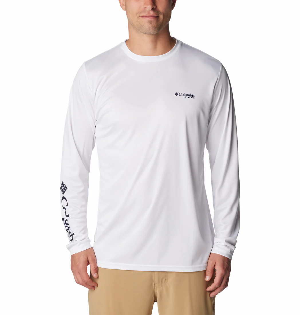 Columbia Mens PFG Terminal Tackle Fins and Stripes Long Sleeve T-Shirt - Image 2