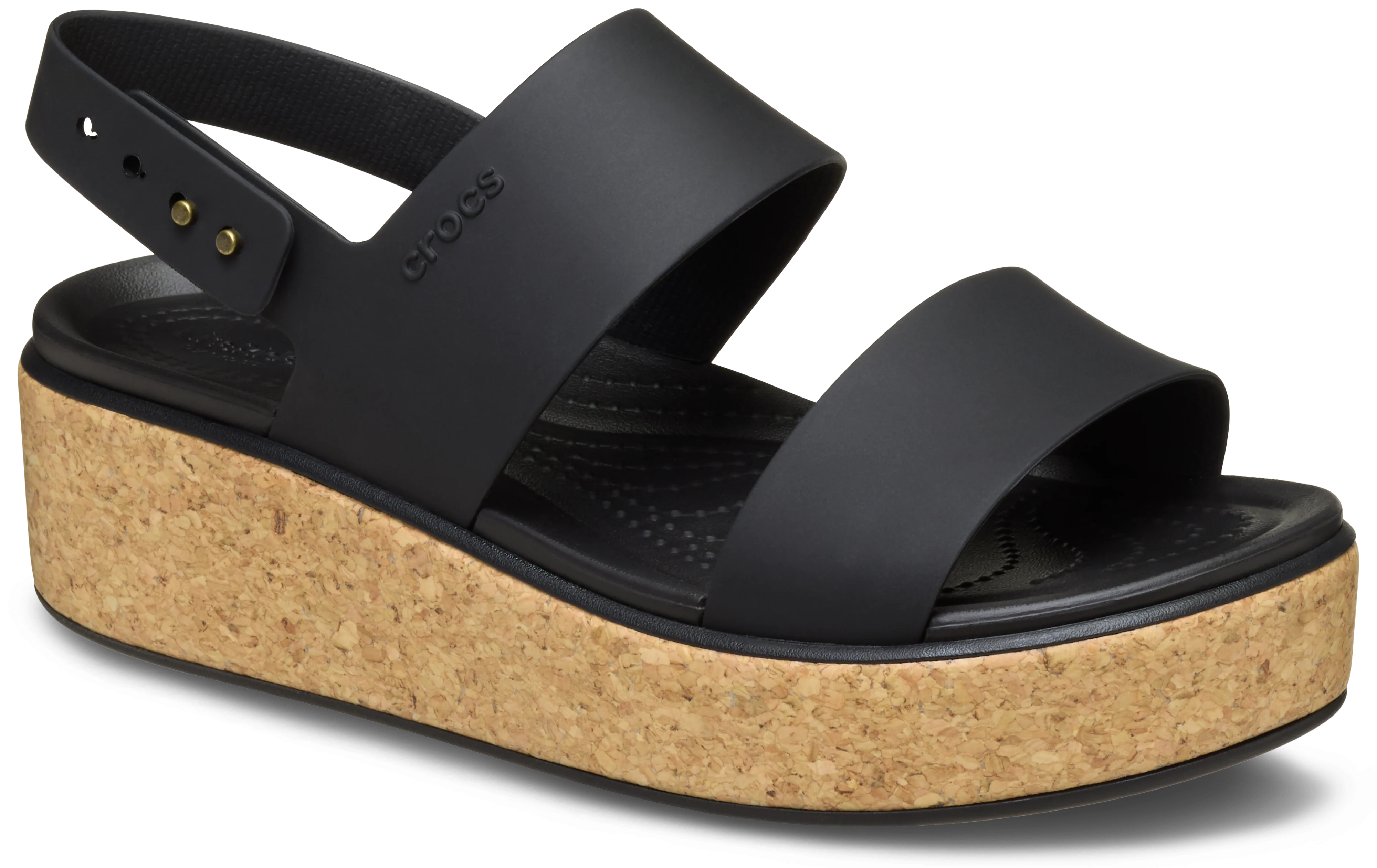 Crocs Womens Brooklyn Cork Wedge Sandals - Image 2