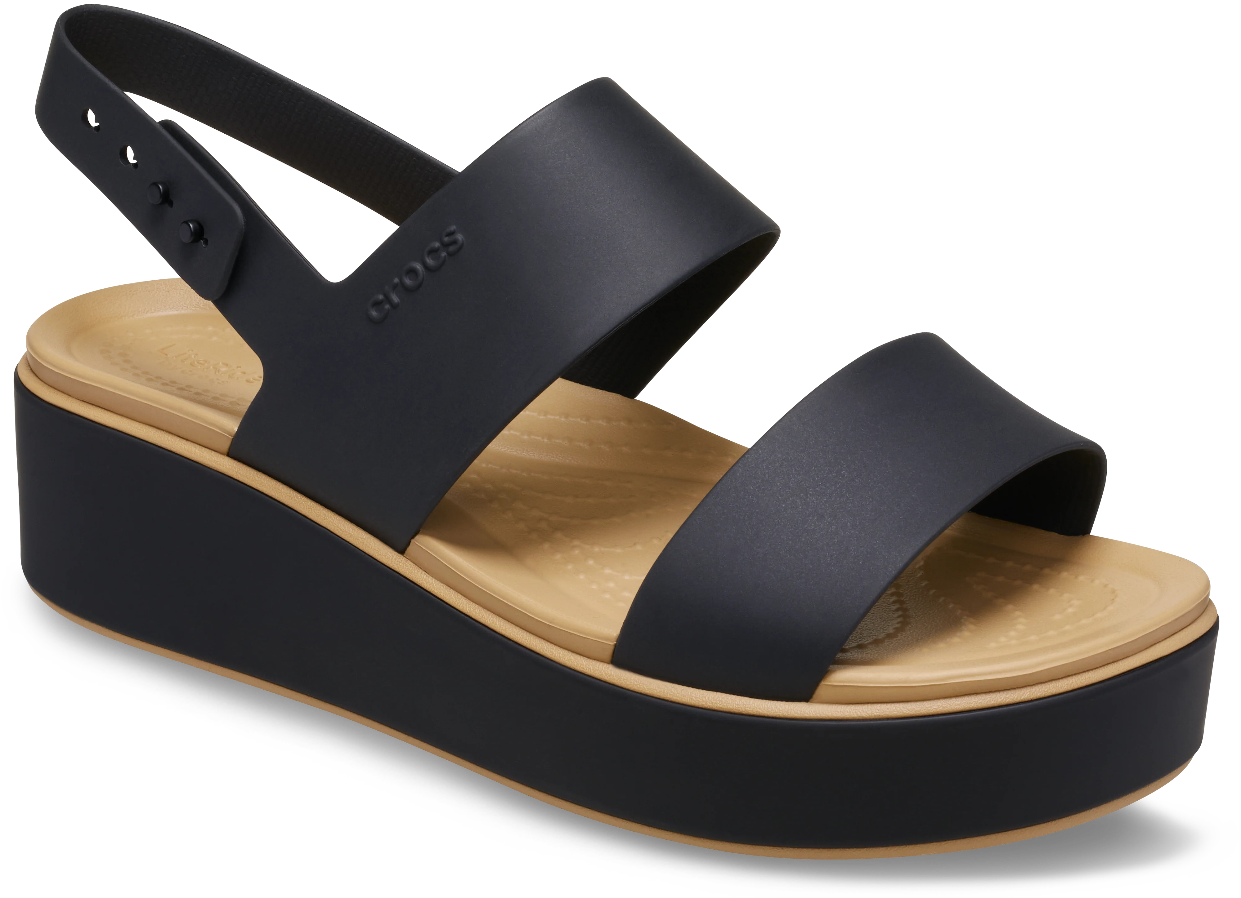 Crocs Womens Brooklyn Low Wedge Matte Wrap Sandals - Image 2
