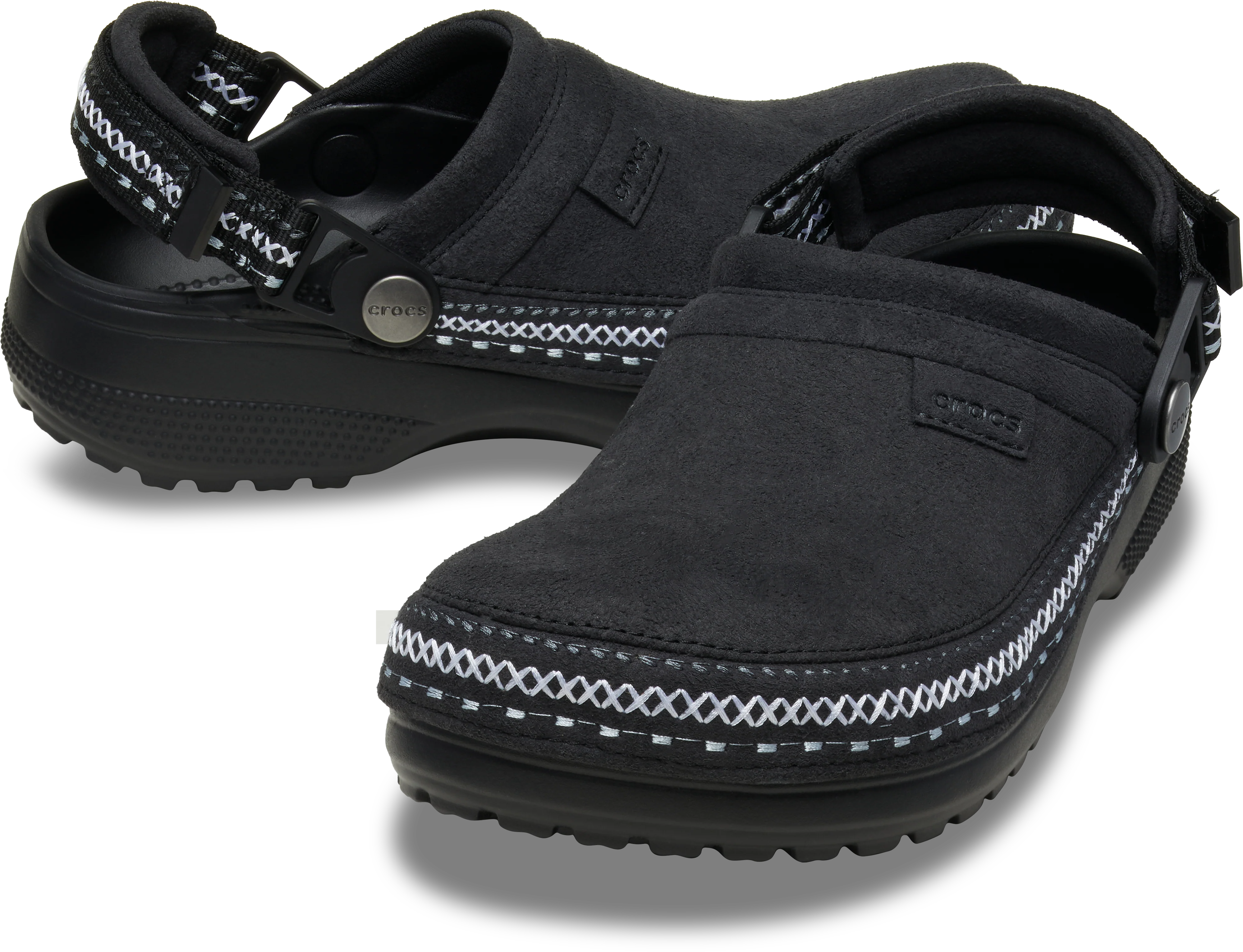 Crocs Classic Crafted Suede Stitch Clogs - Image 3