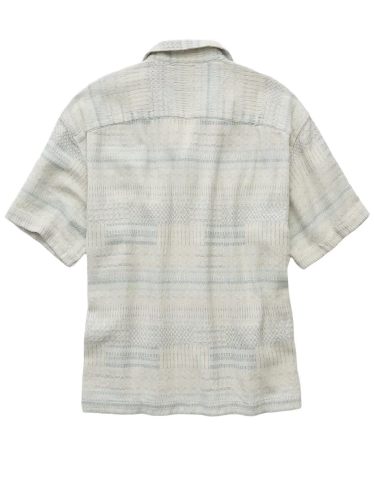 American Eagle Mens AE Textured Stripe Button-Up Poolside Shirt - Image 2