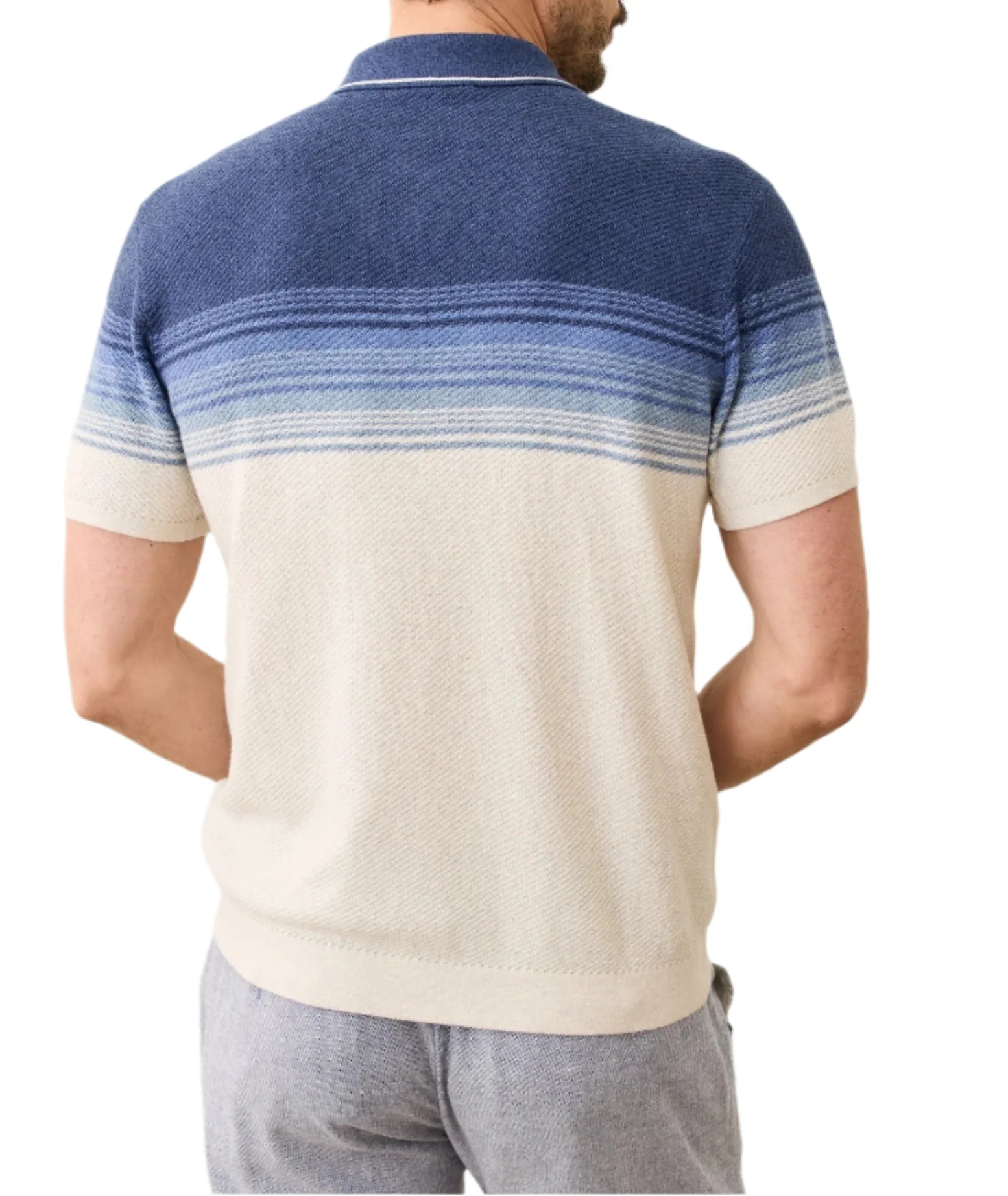 Marine Layer Mens Greyson Sweater Short Sleeve Sweater Polo - Image 3