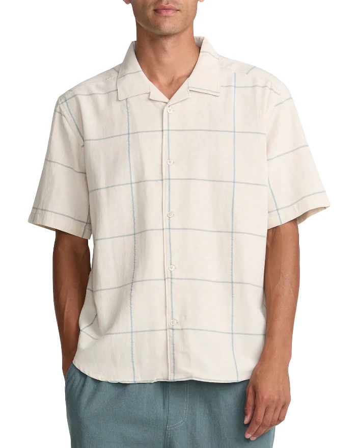 RVCA Mens Vacancy Plaid Short Sleeve Shirt - Image 3