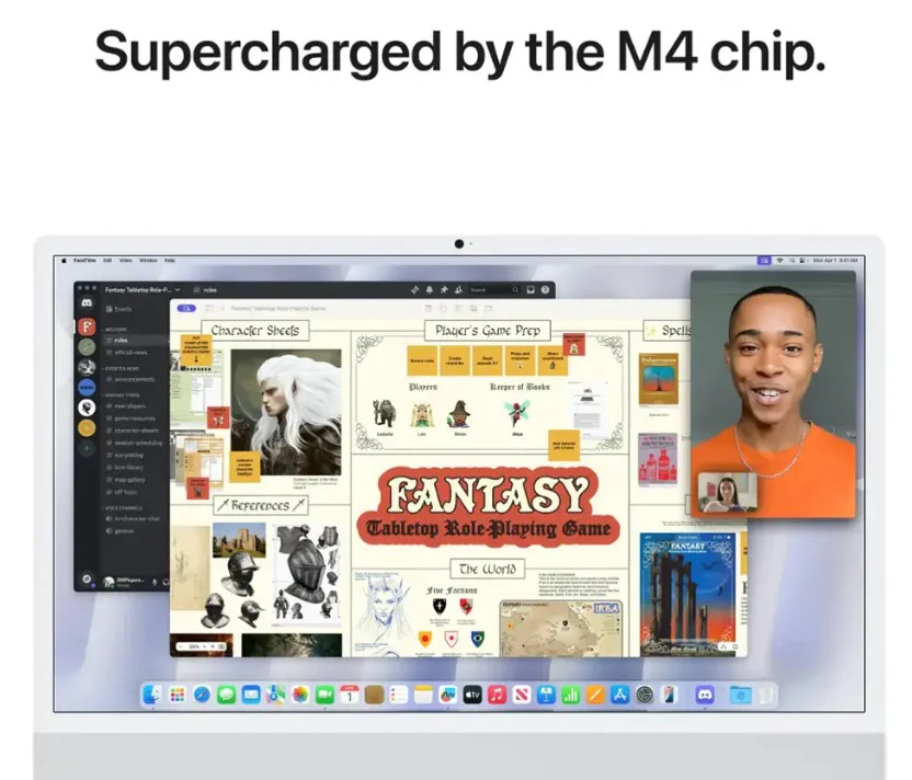 Apple iMac 24" All-in-One - M4 chip - Built for Apple Intelligence - 8 Core CPU/GPU - 16GB Memory - 256GB SSD - Image 3