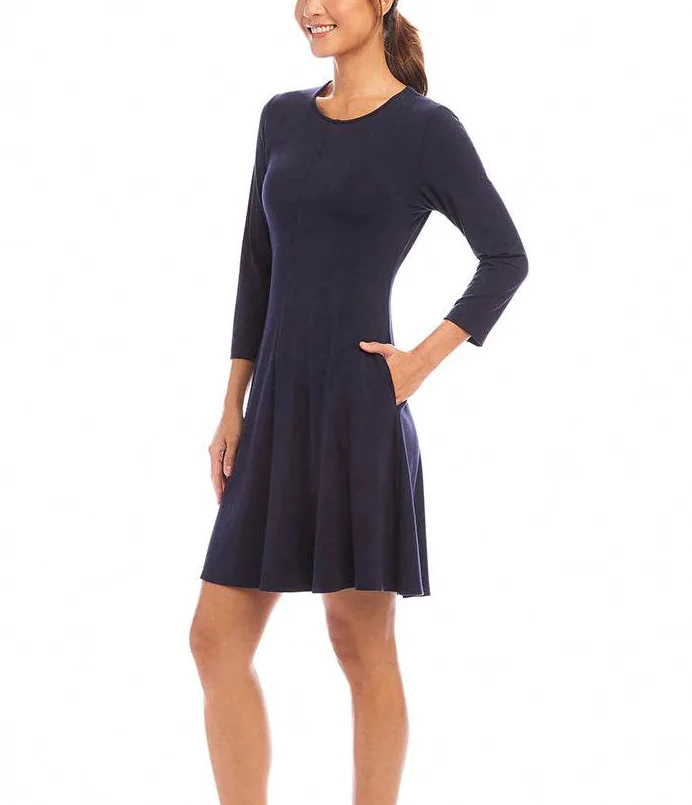 Karen Kane Womens 3/4 Sleeve Fit & Flare Dress - Image 2
