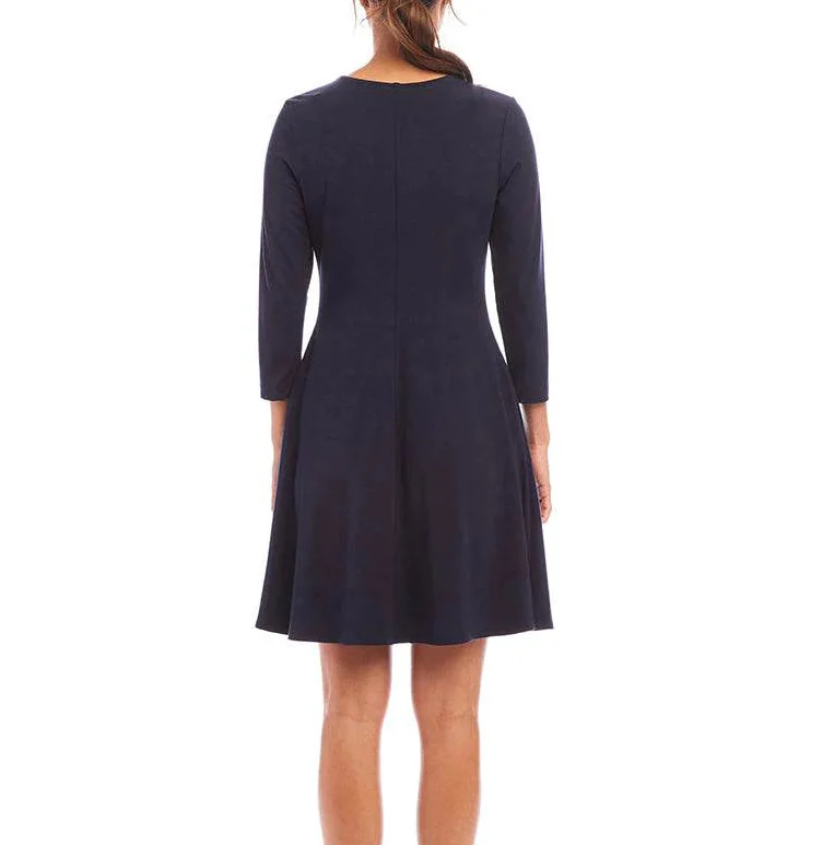 Karen Kane Womens 3/4 Sleeve Fit & Flare Dress - Image 3
