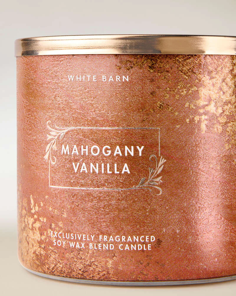 Bath & Body Works 3-Wick Candle - Mahogany Vanilla - Image 2